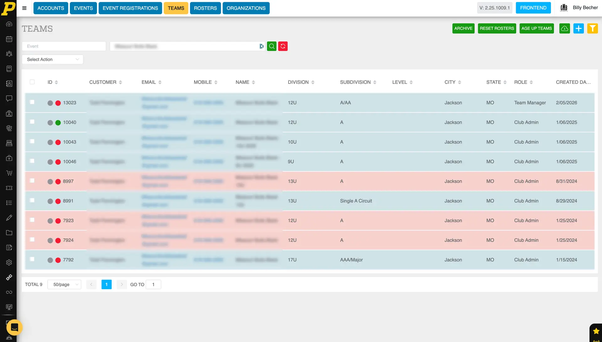 Playbook365 Teams Management Interface